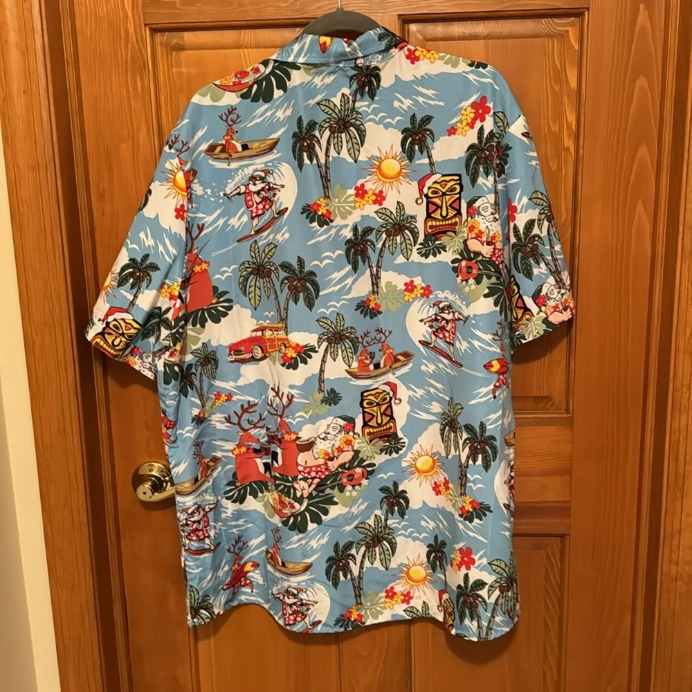 Men's Santa Hawaiian shirt Sz 3XL - Picture 4 of 7